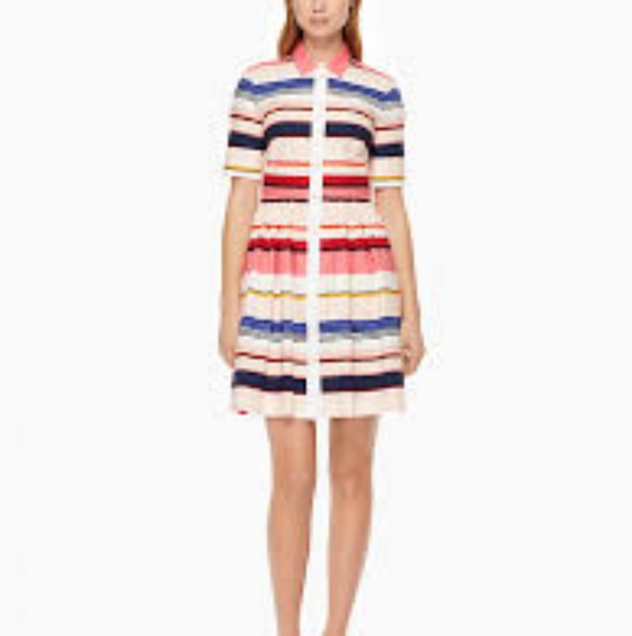 kate spade Dresses & Skirts - NWT Kate Spade New York Berber Stripe Shirtdress 2